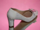 Туфли белые свадебные широкий каблук стразы серебро лаковые кожаные модные купить в Москве магазин