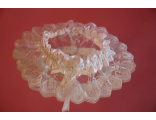 Свадебная подвязка белая кружева гладкий шелк украшена бантиком купить Москва магазин салон сайт