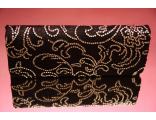 Клатч черный текстиль украшен стразами серебренными на любой случай выпускной бал вечеринку юбилей