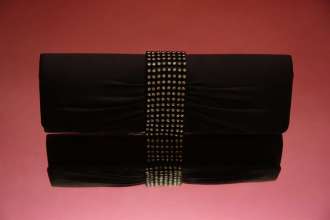 Маленький вечерний черный клатч текстиль украшен стразами серебро купить магазин интернет салон сайт