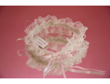 Подвязка свадебная итальянское кружево айвори украшена розовой шелковой лентой купить магазин салон