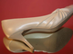 Свадебные туфли перламутровые айвори светло бежевые средний шпилька каблук еосик украшен сборкой и стразами № 753-531=53